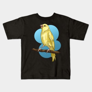 Singing Yellow Canary Bird Kids T-Shirt